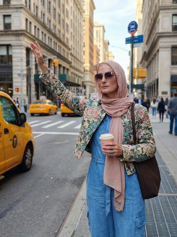 the modest denim jumpsuit | Deenista & the city