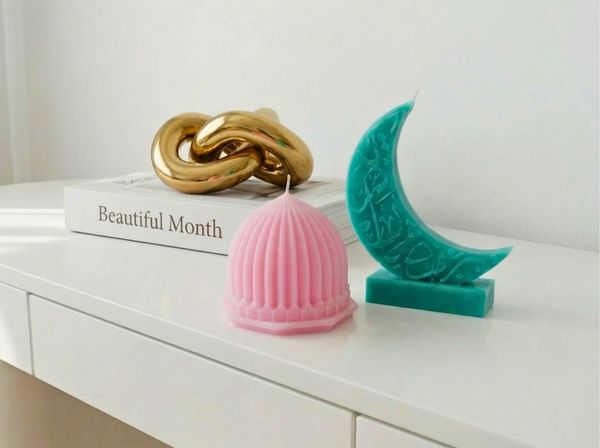 elegant minimal Ramadan decor: diy beeswax candles