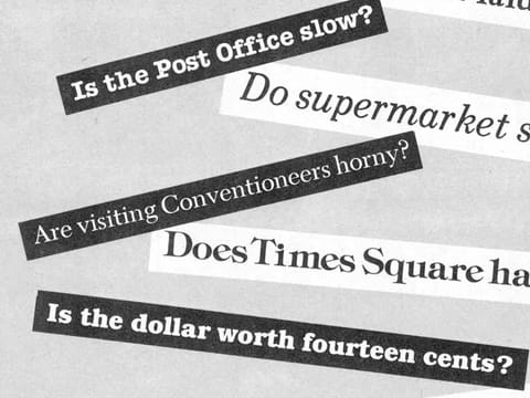 A MAD magazine article saying that “Are visiting Conventioneers horny?” is just as obvious a question as “Is the Pope catholic?”