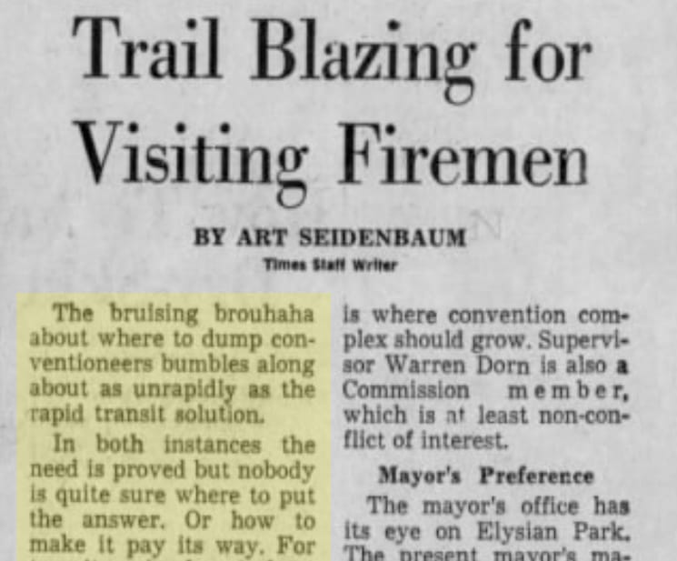 A clip from the Los Angeles Times.