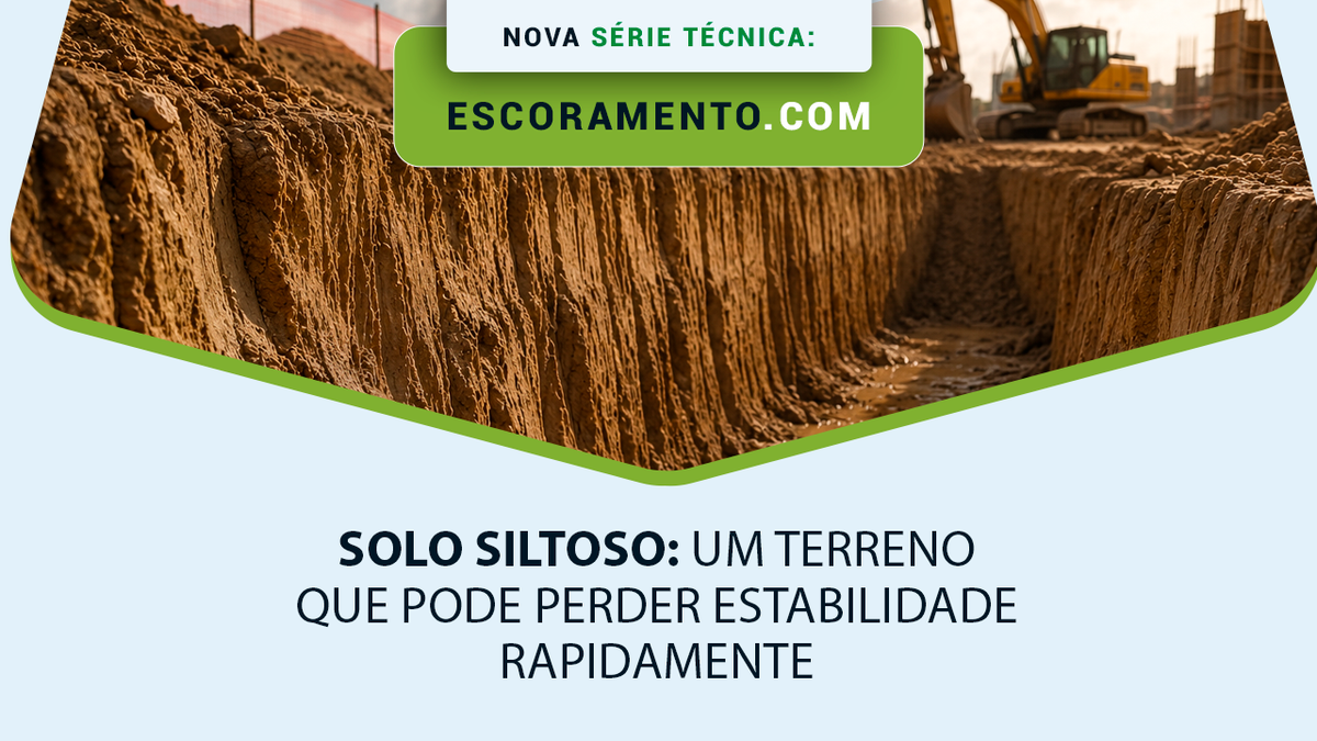 Solo siltoso: Um Terreno que pode perder estabilidade rapidamente