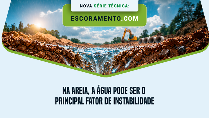 AREIAS: como a água influencia a estabilidade das escavações