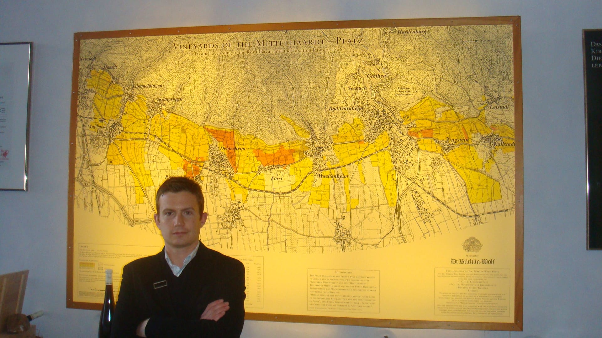 Dr. Bürklin-Wolf's map of the Mittelhaardt, classified under the Royal Bavarian Land Taxation Law of 1828.
