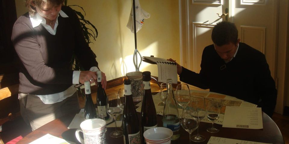 Tasting at Reichsrat von Buhl with Monika Schmid circa 2008. 