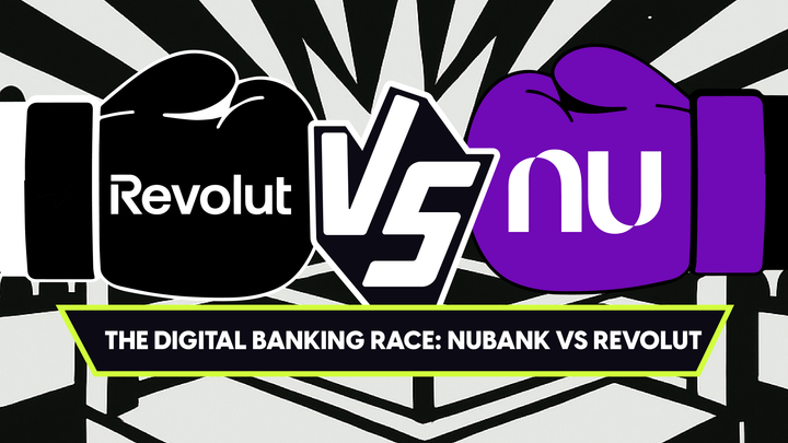 An animated image showing boxing gloves labeled Revolut and Nubank facing off.