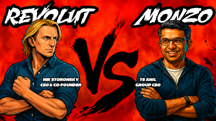 An animated image of Nik Storonsky, CEO & Co-Founder, Revolut and TS Anil, Group CEO, Monzo