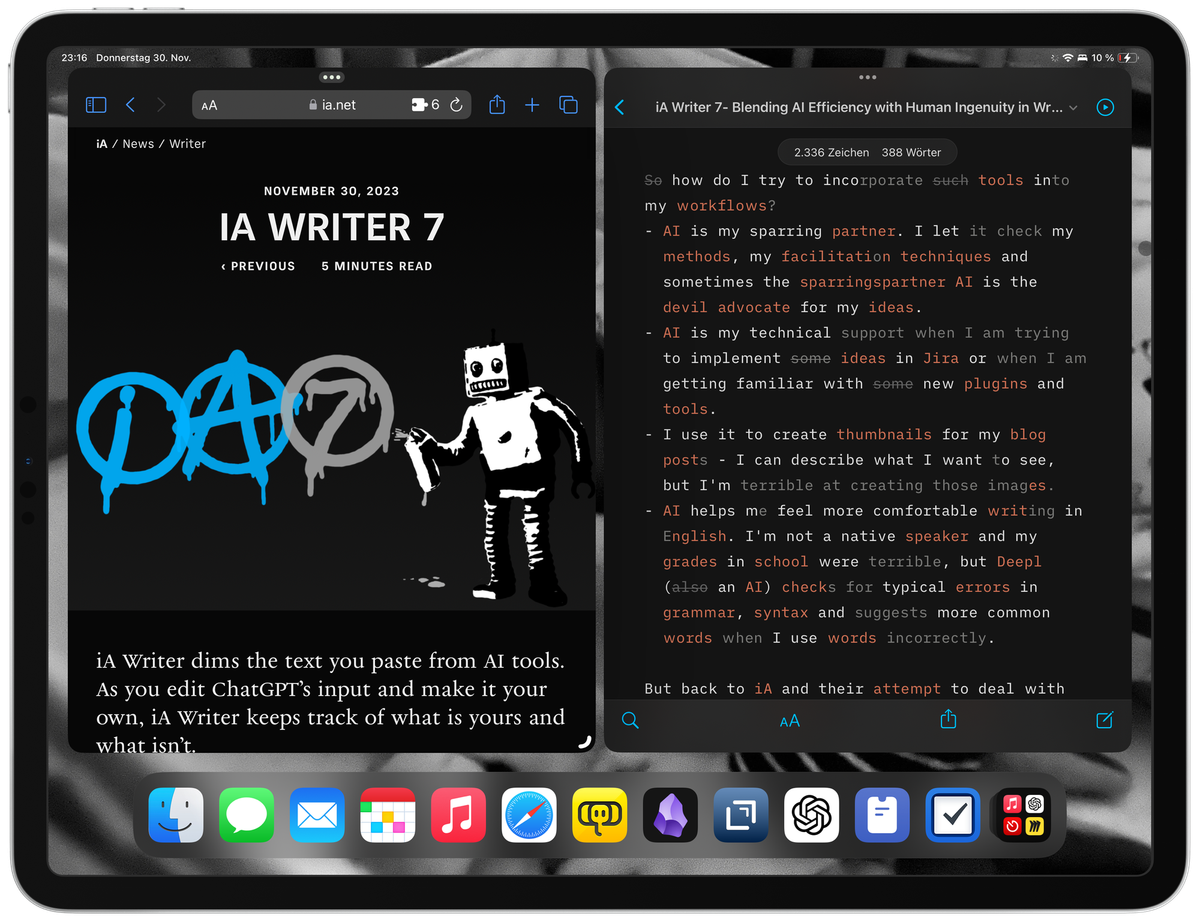 iA Writer 7: Blending AI Efficiency with Human Ingenuity in Writing