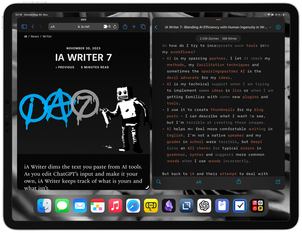iA Writer 7: Blending AI Efficiency with Human Ingenuity in Writing