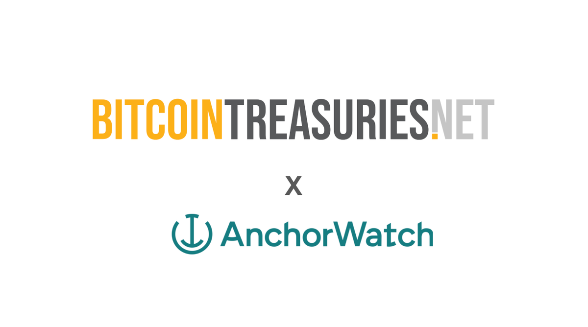 BitcoinTreasuries.net Welcomes AnchorWatch as Official Insurance Partner
