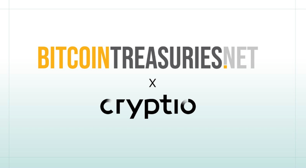 BitcoinTreasuries.net Announces Cryptio as Official Accounting Software Partner