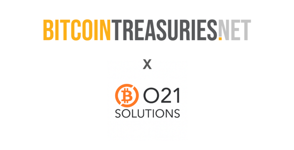 O21 Joins BitcoinTreasuries.net as Official Treasury Operations Consulting Partner