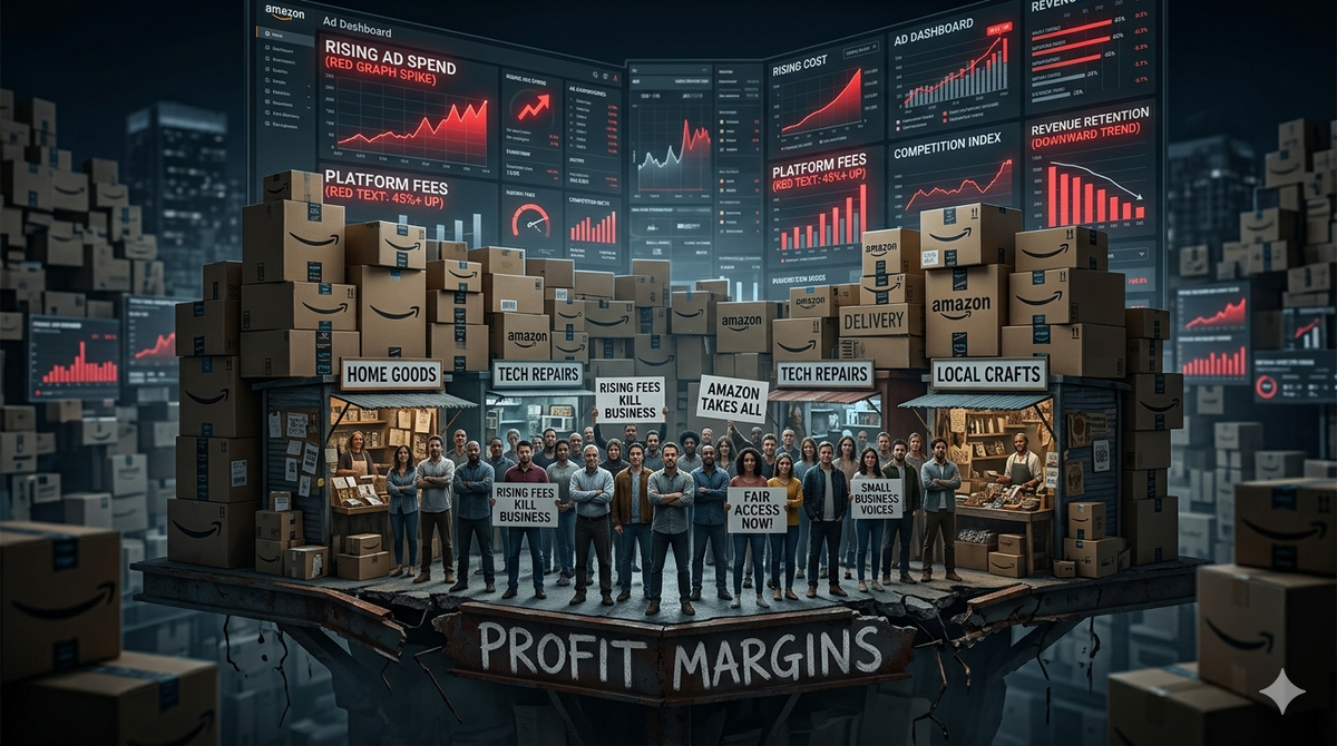 Amazon Facing Seller Protests Over Rising Fees Tied to Fulfillment and Ads