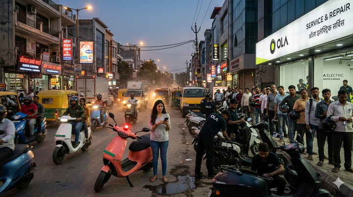 Ola Electric Dealing with Service Complaints as EV Adoption Rises in India