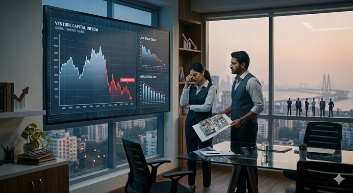 Indian Startups Seeing Funding Slowdown as Global Investors Turn Cautious