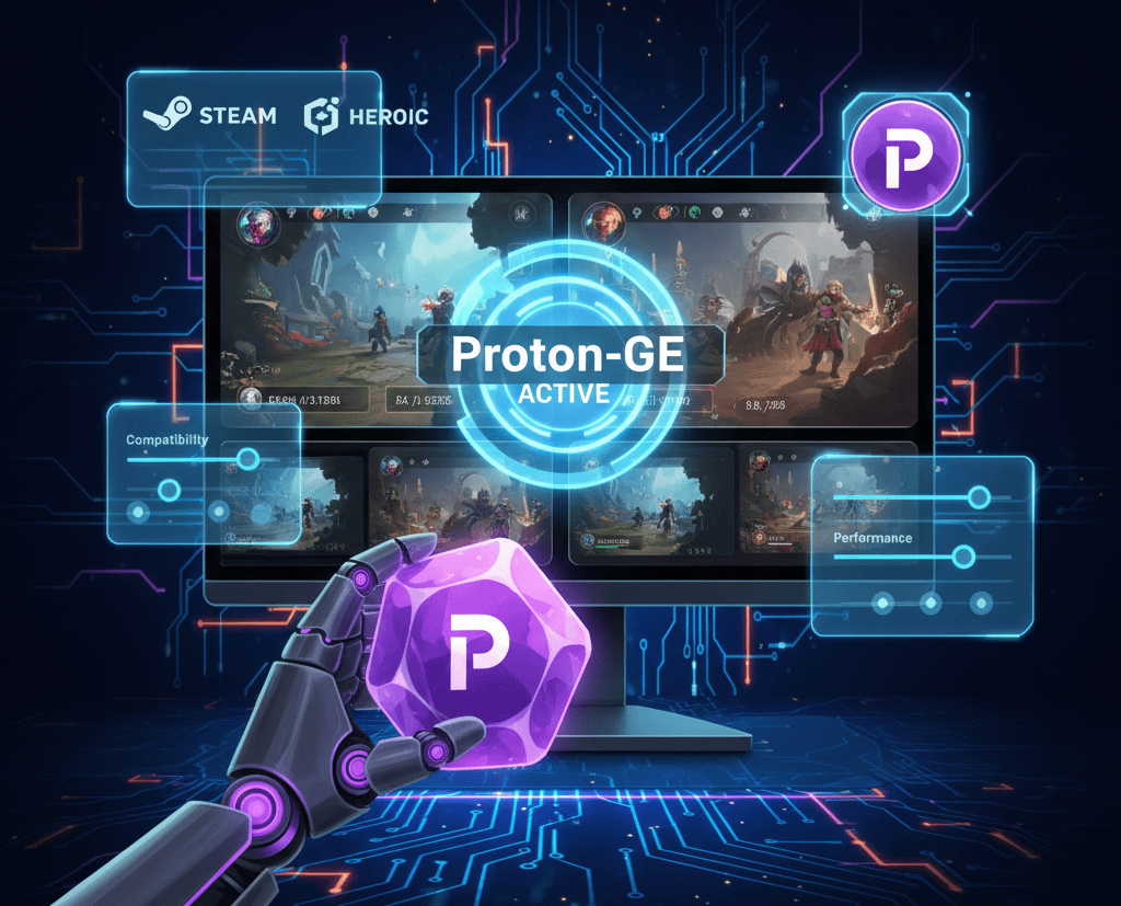 How can I create an infographic with a quick visual guide that summarizes these performance settings (DXVK, FSR, Proton GE, Gamemode, MangoHUD) for quick reference while playing?