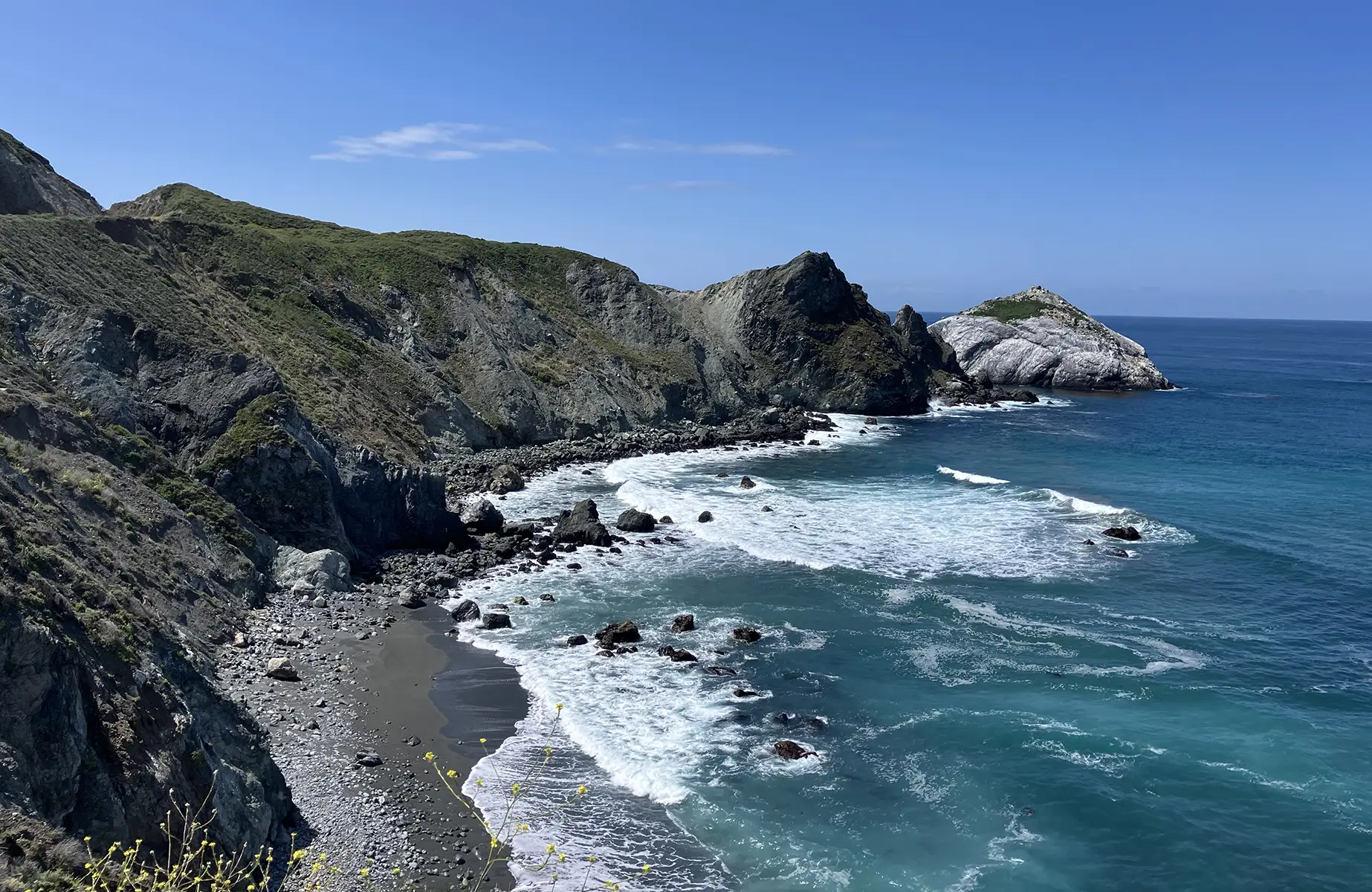Highway 1 after landslide repairs reopened the coastal route through Big Sur.