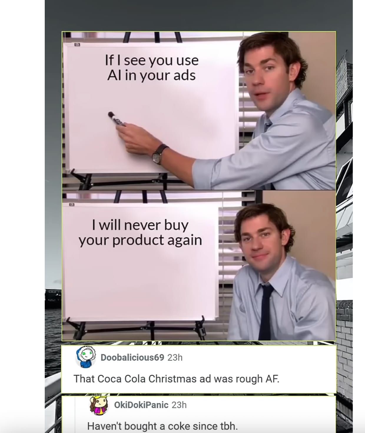 If you use AI in ads, I'm not buying.