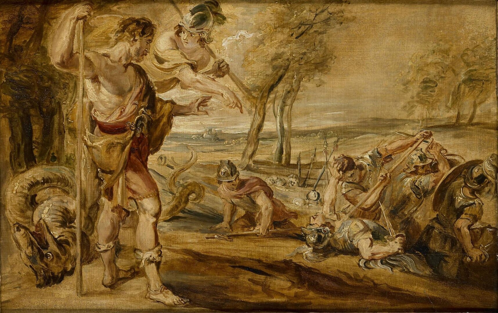 Cadmus Sowing the Dragon's Teeth, a painting by the workshop of Peter Paul Rubens&nbsp;