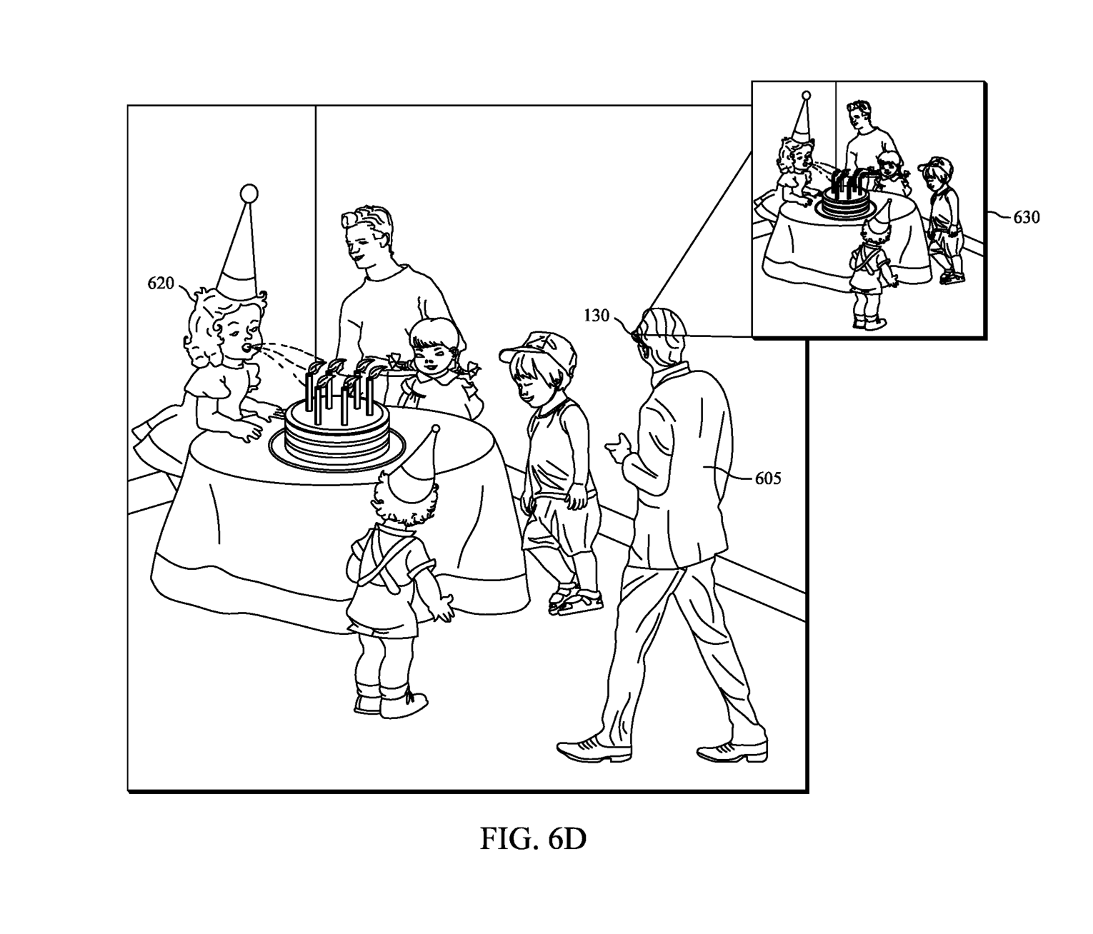 The child is not being sick in this image, but blowing candles out.