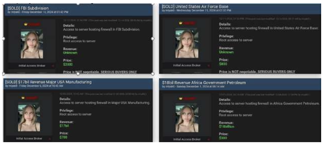 This is just one example of the tight intertwined relationship between IABs and ransomware threat actors. The link to Hellcat highlights that Miyako’s primary motivation was financial. However, the public access listings he’s currently offering for sale suggest a shift in intent—one that appears more ideological and potentially tied to nation-state activity or influence.