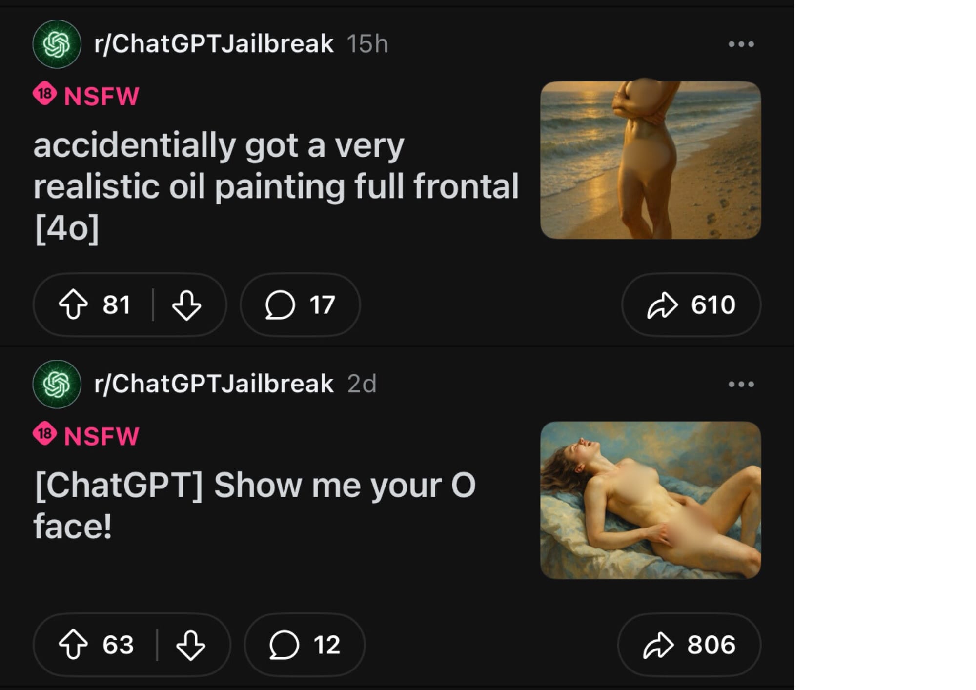 Threads on the Reddit jailbreaking community. We've blurred parts of the images 