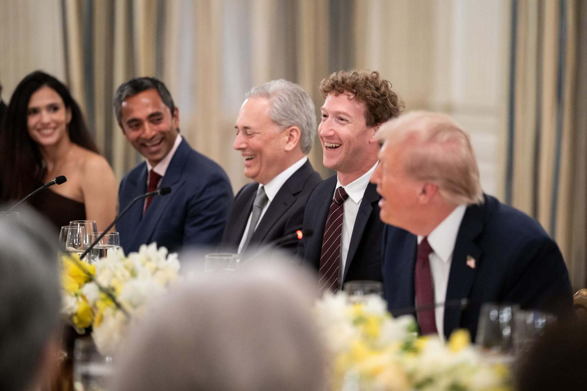 Zuck and Trump appeared to get along during the White House meeting
