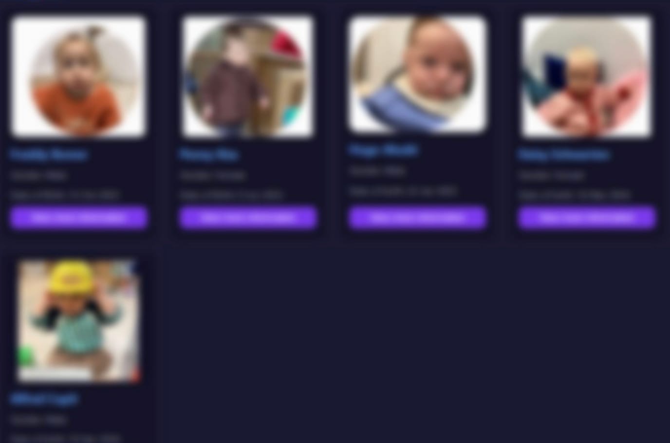 A blurred view of the kids' pictures allegedly shared by the Radiant Group