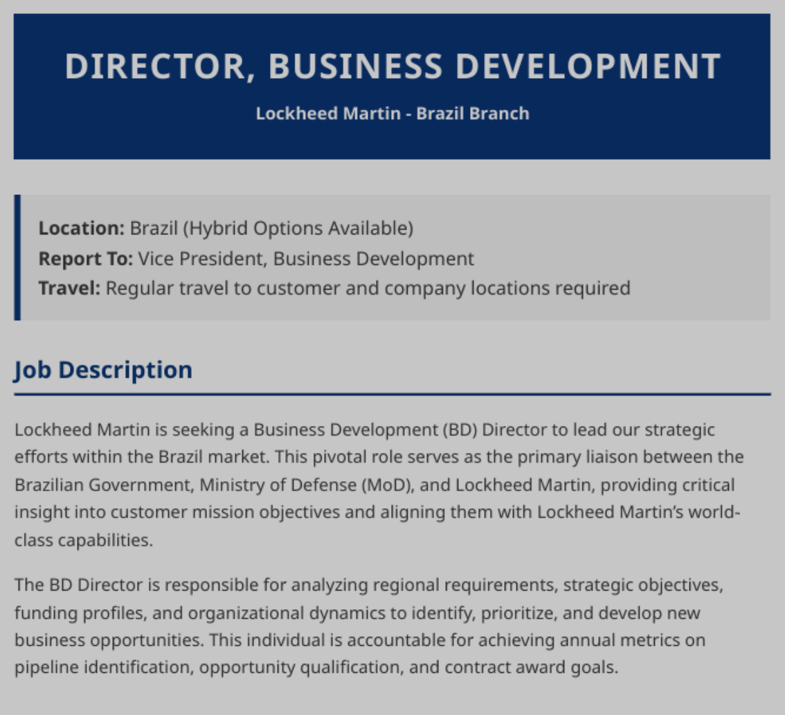 An example of a fake job advert used in the campaign. The attackers impersonated Lockheed Martin, which had no involvement in the operation.