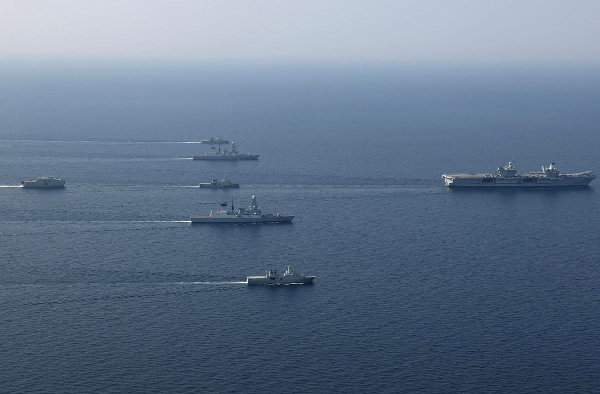 File picture of warships from the UK and Oman taking part in joint exercises (Image: UK MOD © Crown copyright 2022)