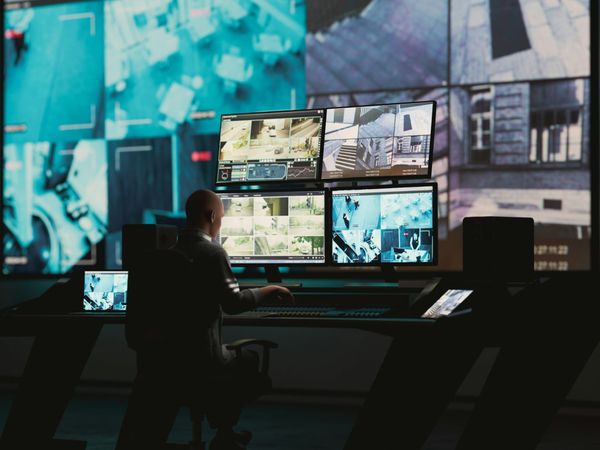 Stock image to illustrate our probably very clichéd image of what an intelligence agency's control room might look during a surveillance operation (Picture: Unsplash)