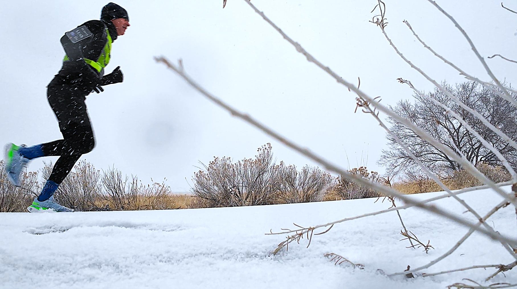 Trail running in the winter