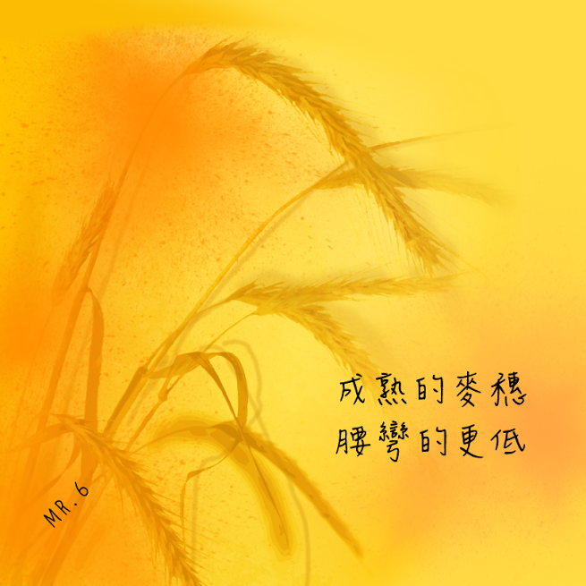 成熟的人，是謙虛的。