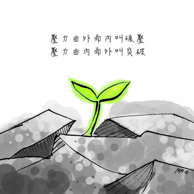 人有所突破，才會成長。