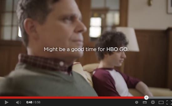 HBO Go抓到青少年的“尷尬”點，拍一系列影片宣傳個人行動電視APP，造成大量討論並分享影片傳閱