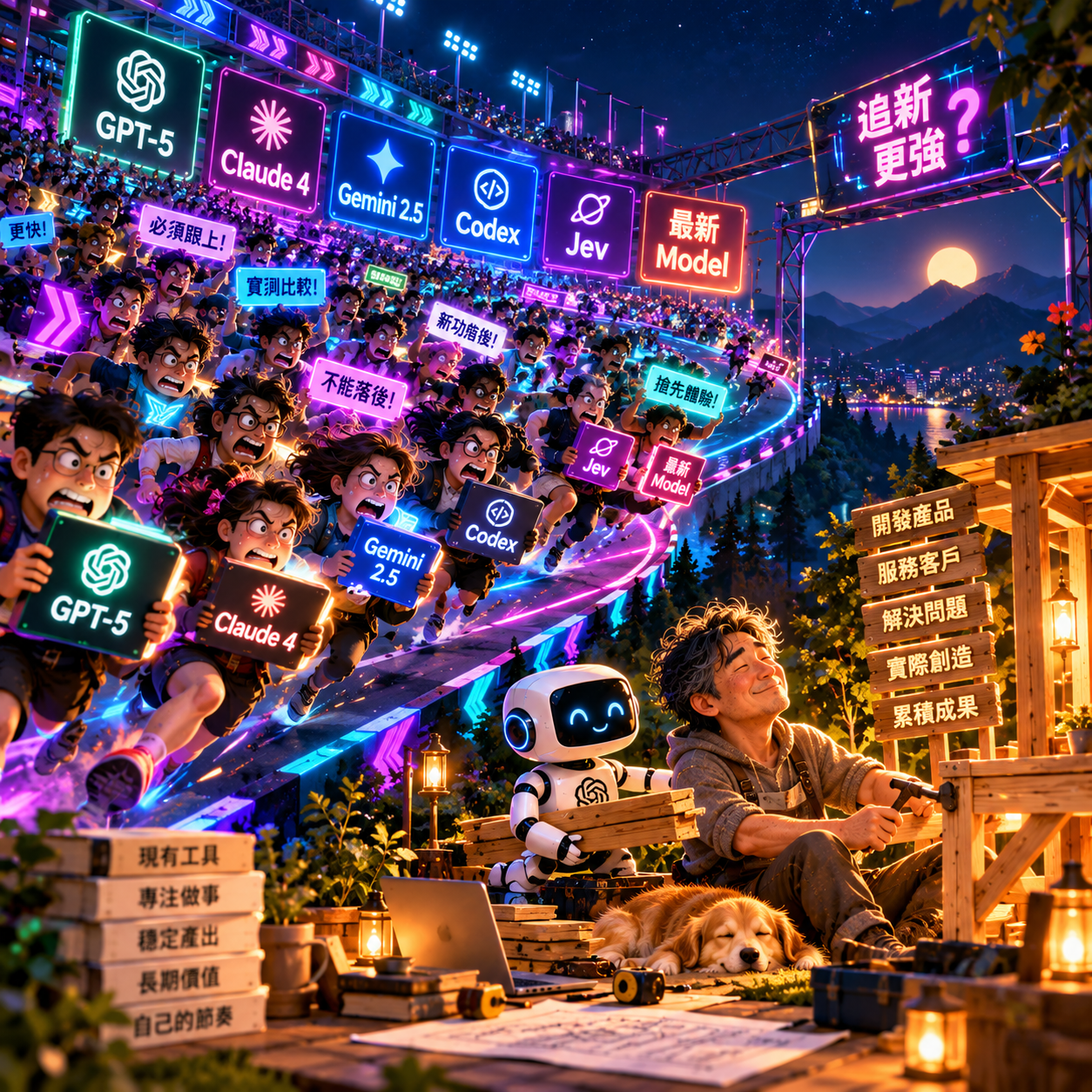 AI急勁風猛吹，你是否能不跟跑而原地蓋房子？