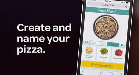 Domino’s 達美樂推出”創作”Pizza的APP，讓消費者能靠”設計”披薩來賺錢，利用“群眾外包”方式來貼近消費者喜愛的口味，也增加品牌親民度和披薩銷量