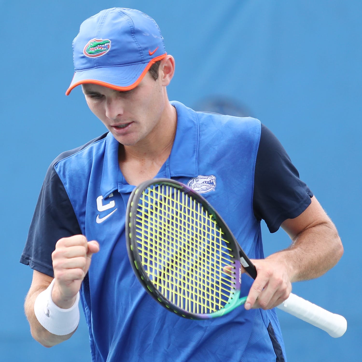Sam Riffie runs while playing for the Florida men's tennis team in Gainesville.