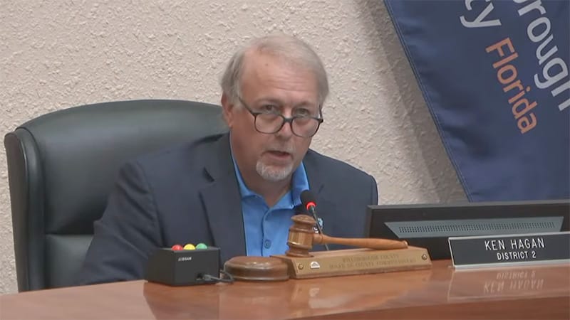 Hillsborough County District 2 Commissioner Ken Hagan speaks during a county commission meeting.