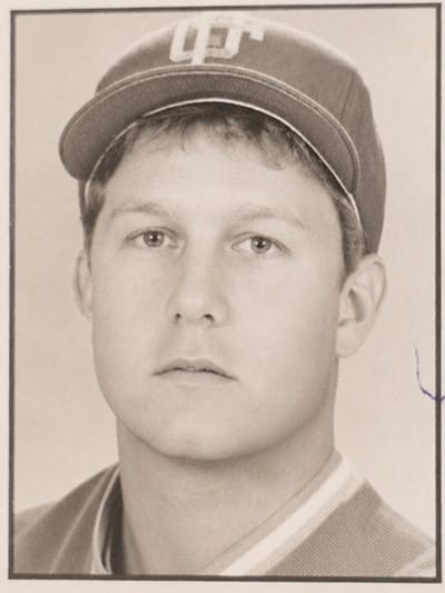 Ken Hagan's team headshot with the Florida Gators baseball team in 1988.