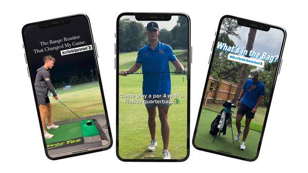 Florida backup quarterback Aidan Warner posts golf videos on Instagram.