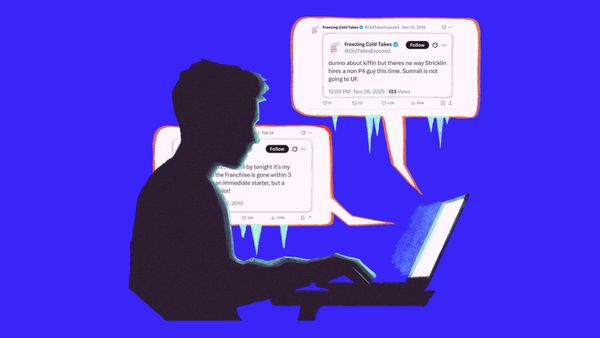 Freezing Cold Takes' social media accounts monitor sports media personalities' worst opinions.