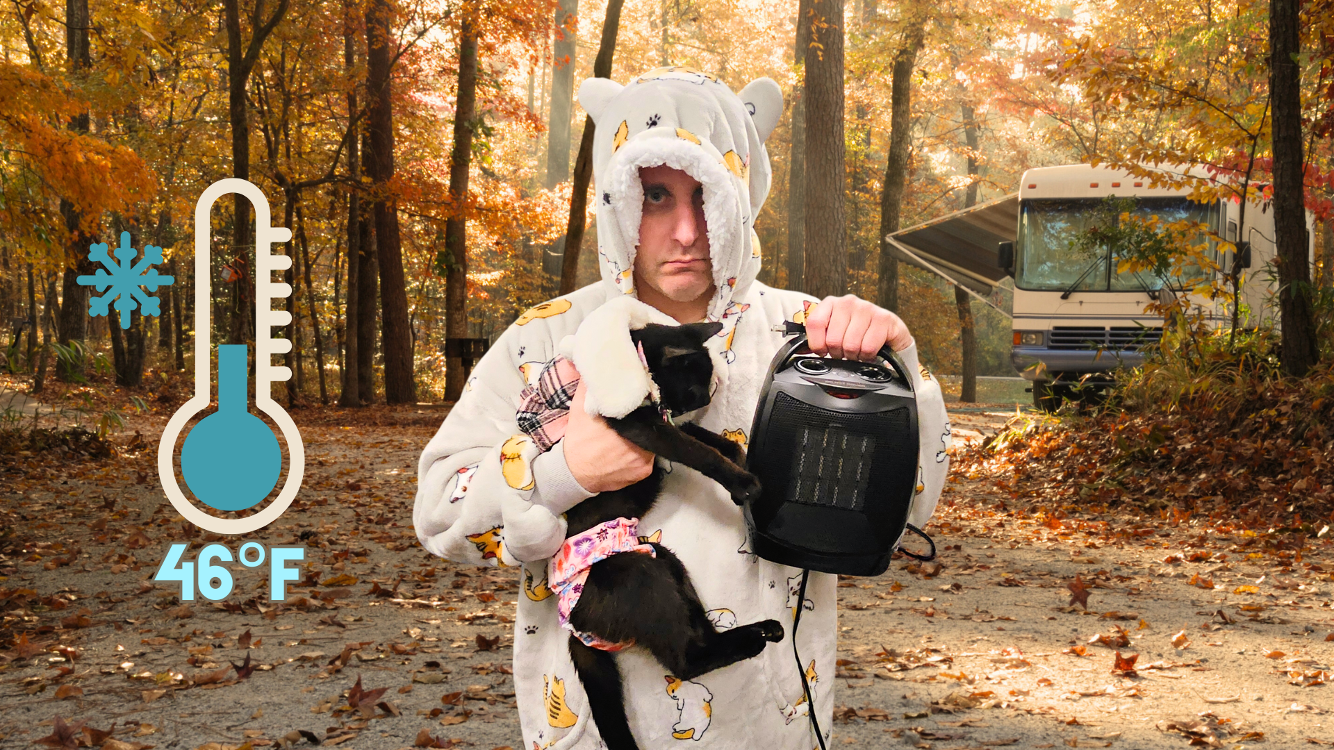 Camping in cold fall temperatures...with no heat!