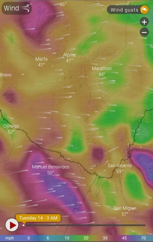 Extreme winds and power outages in West Texas