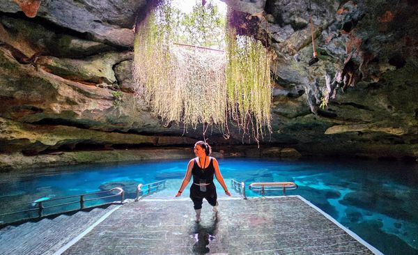 The famous "cave swim" at Devil's Den: Our honest thoughts