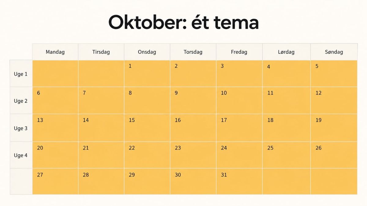 Sådan slipper du for at tænke over, hvad du skal skrive i næste uge
