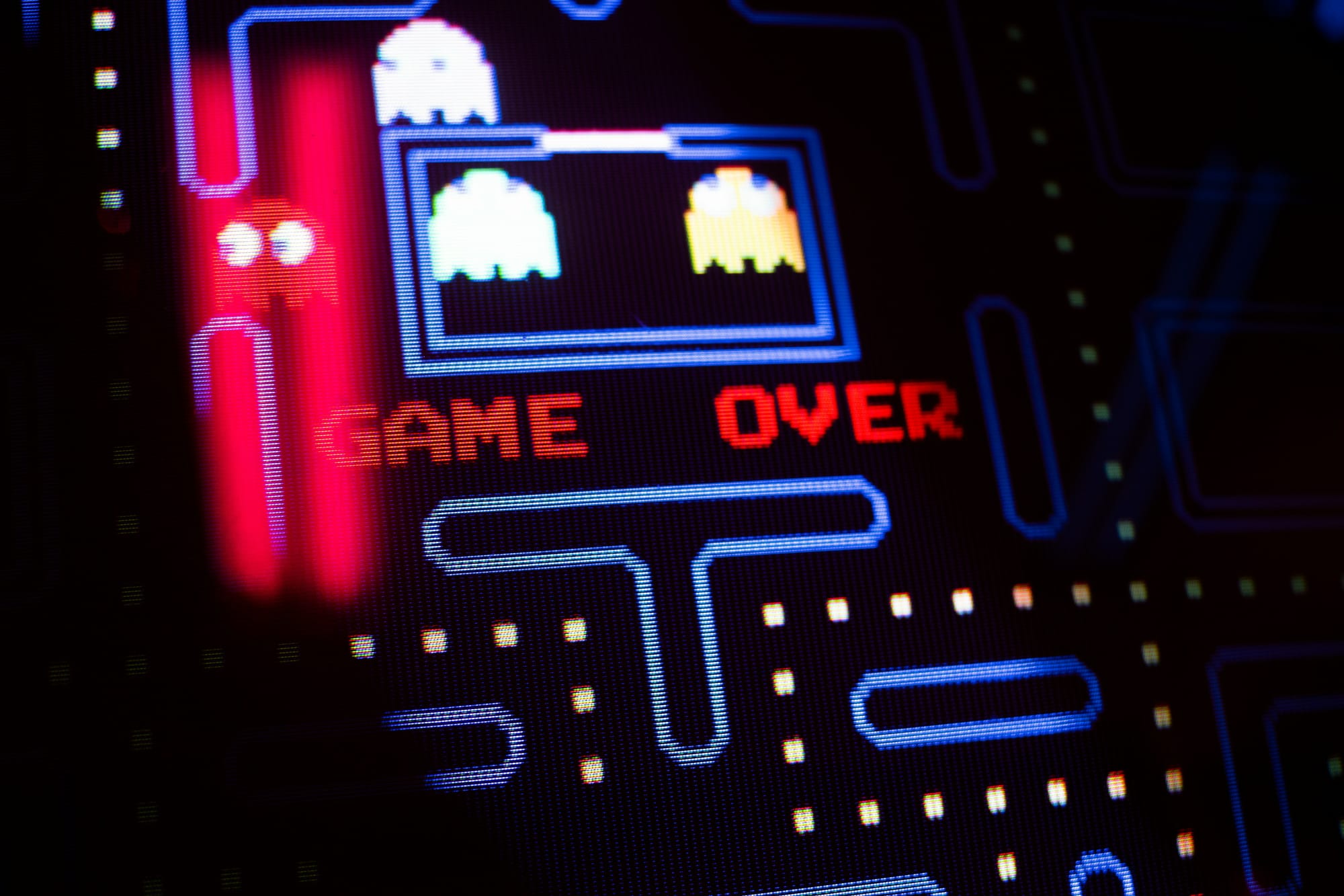 A screenshot of a Game Over screen in Pac-Man
