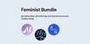 Text reads: Feminist Bundle @mothership, @theflytrap and @autonomynews collaborating. The logos for all three brands are shown.