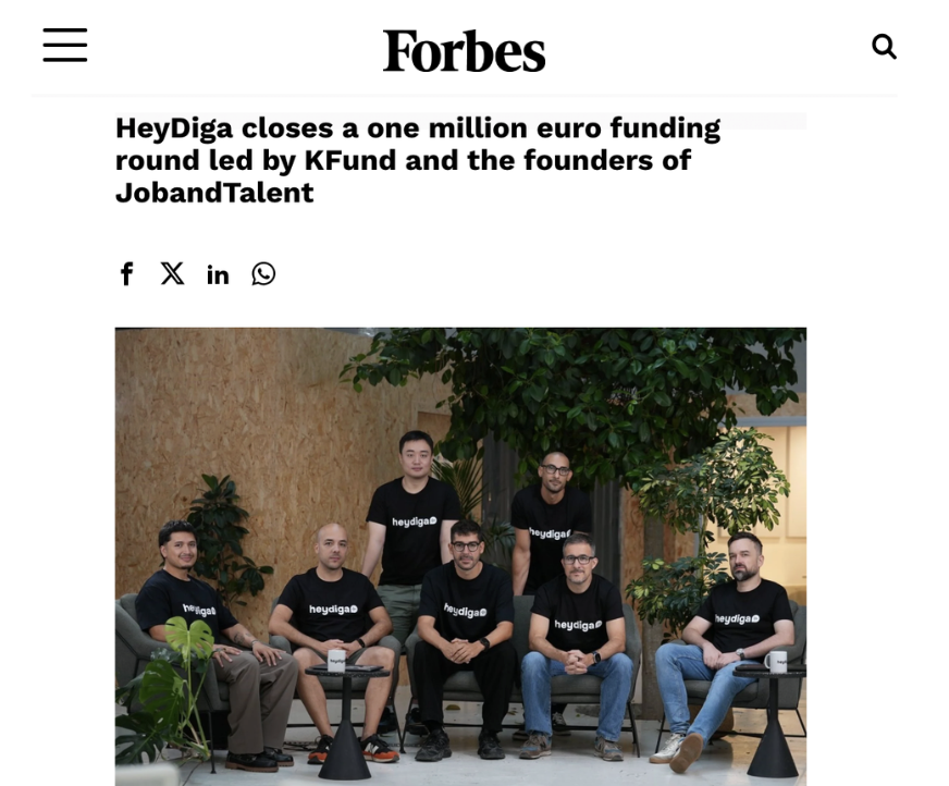 Heydiga team in Forbes