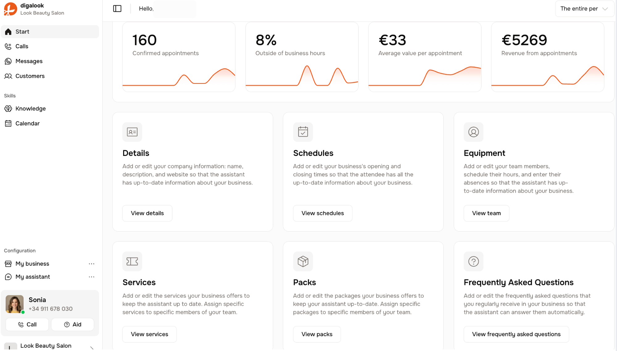 DigaLook virtual assistant for SMB's