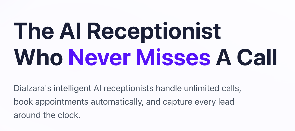 dialzara ai recepcionist